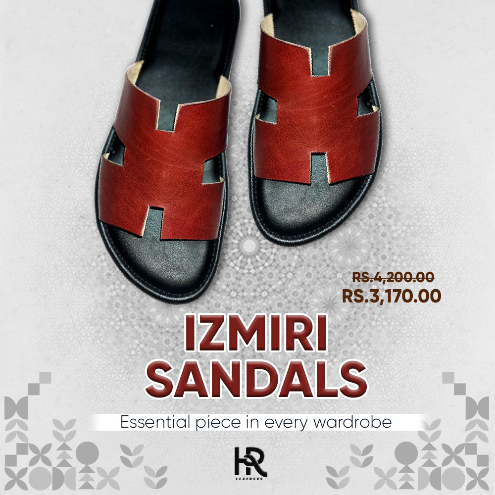 Izmiri Sandals in Maroon  color H Shape