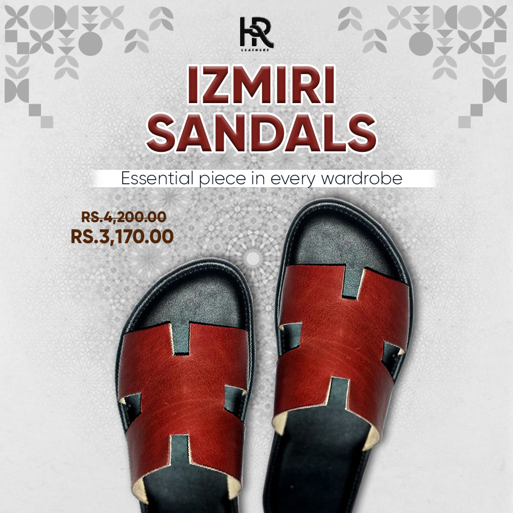 Izmiri Sandals in Maroon  color H Shape