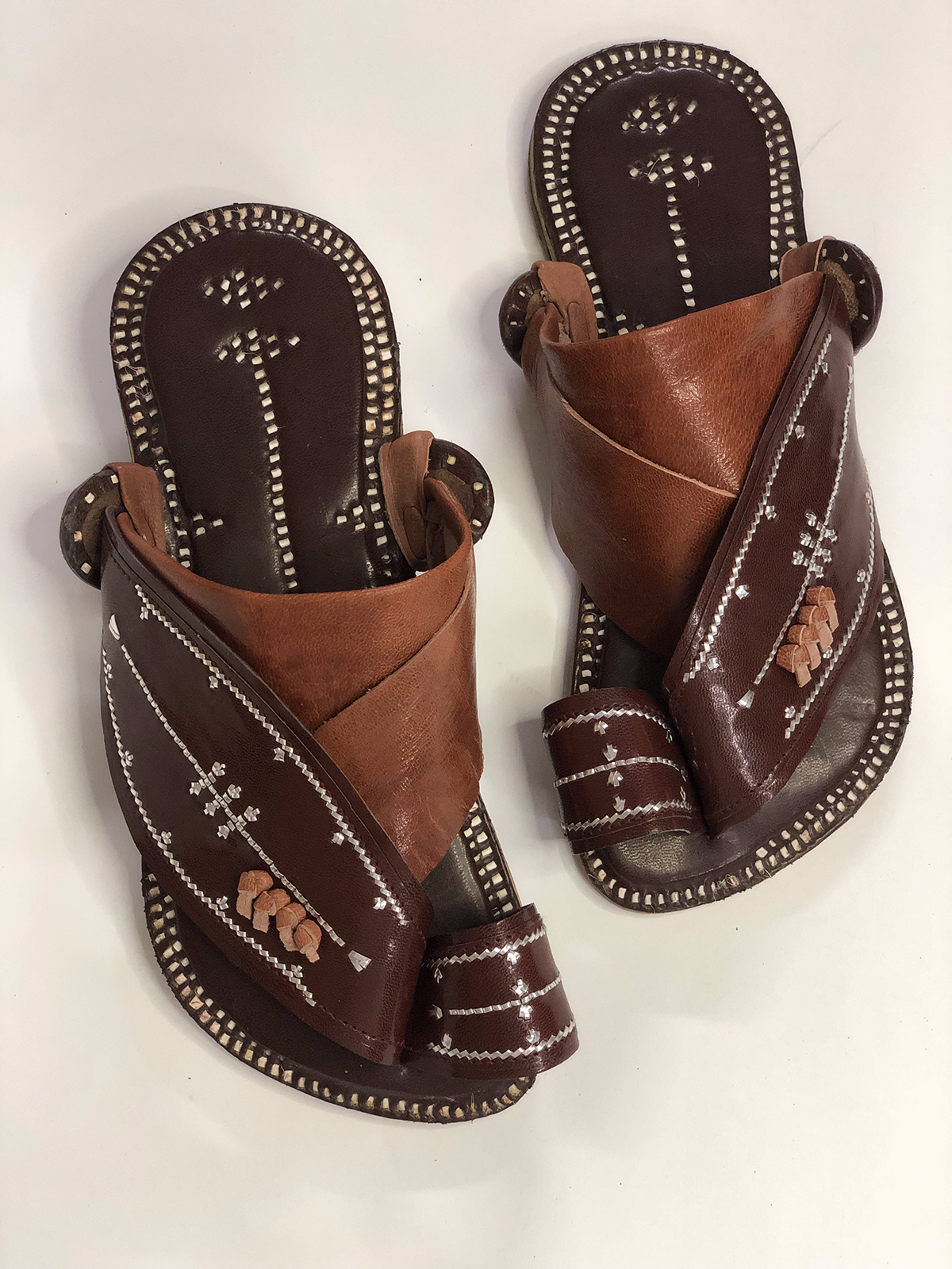 Sharqi Sandals in Brown Leather