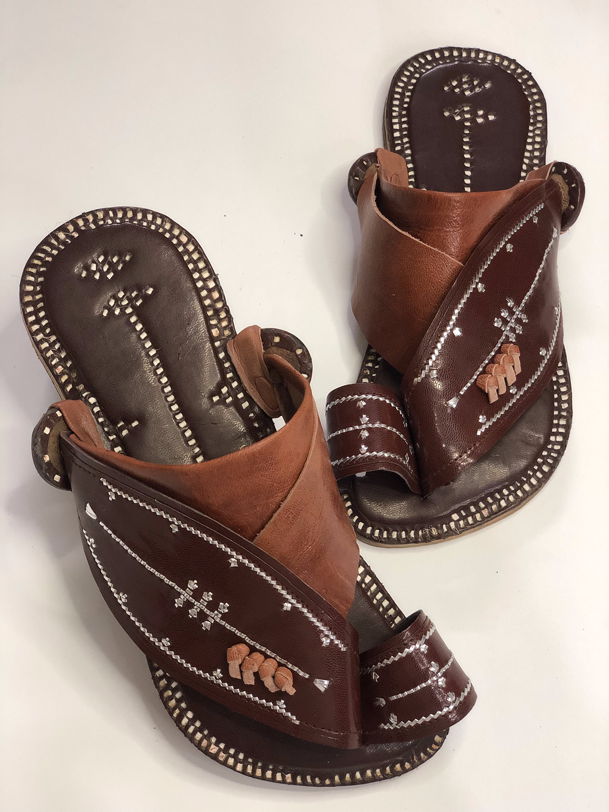 Sharqi Sandals in Brown Leather