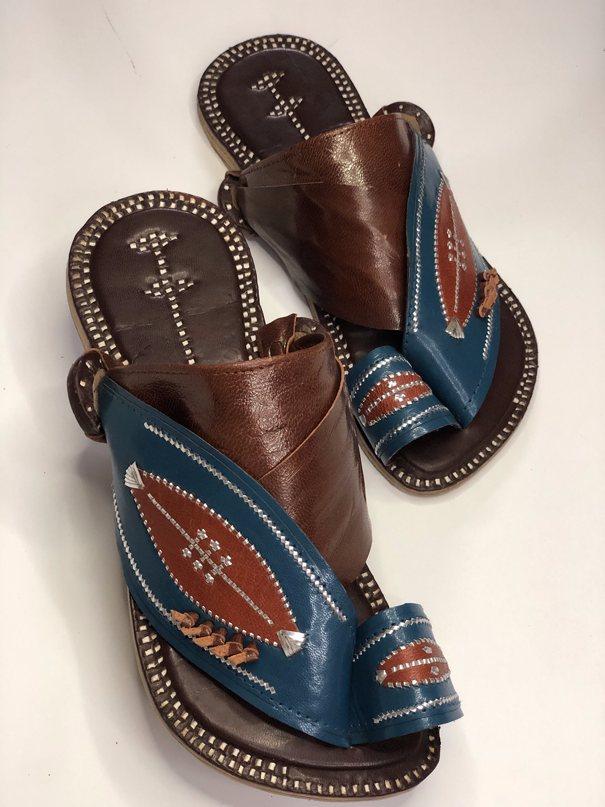 Sharqi Sandals with Brown and  Blue Combination