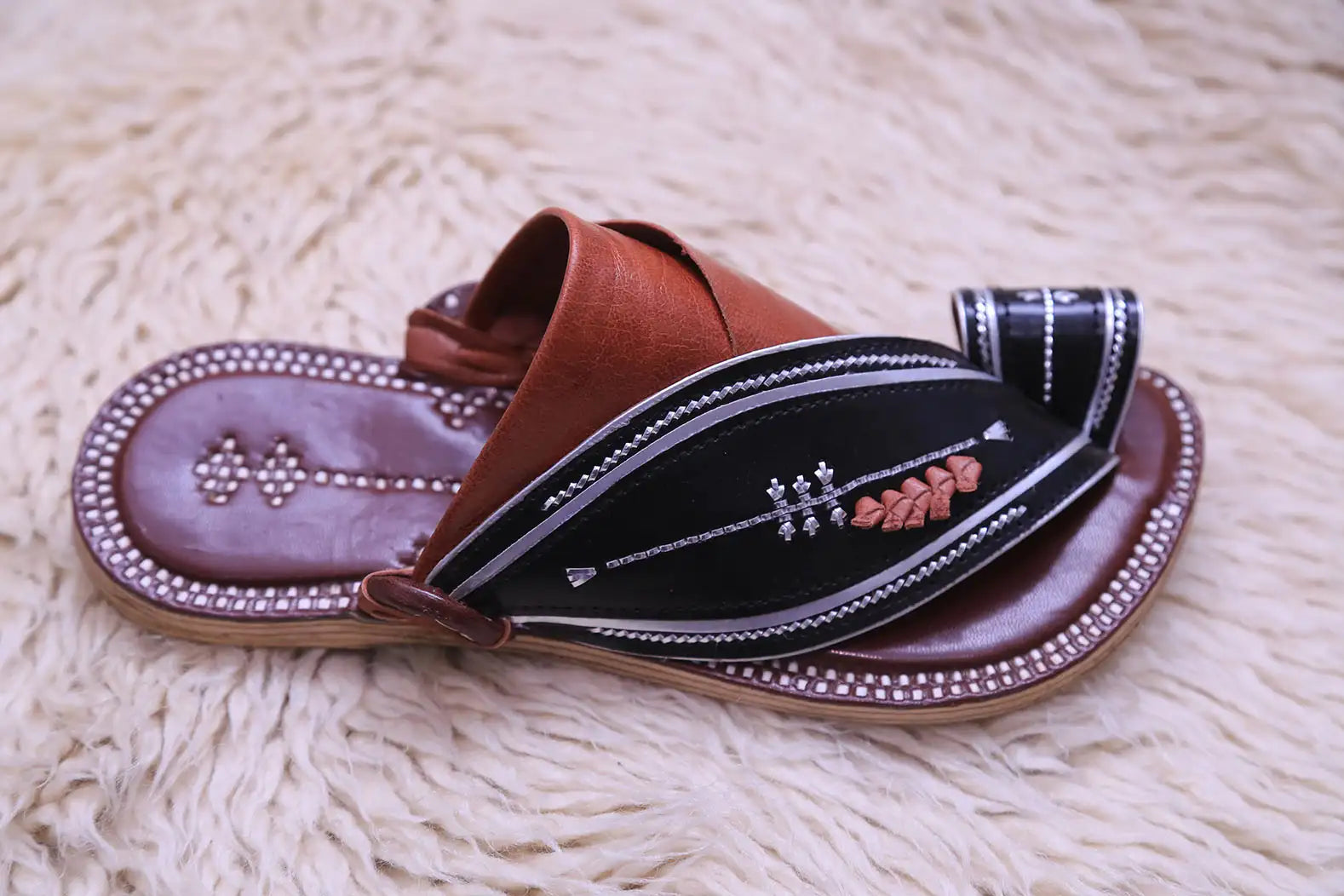 Sharqi Sandals with Brown and Black Combination Success